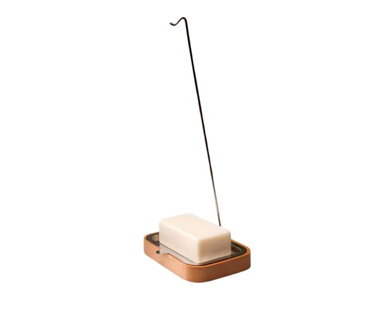 Support bois - inox pour savon