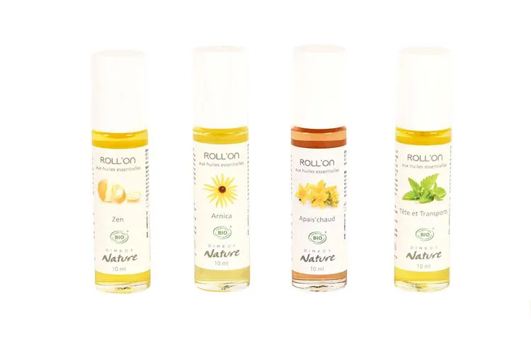 Lot de 4 Roll'on aux huilles essentilelles
